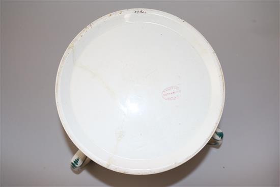 Large Wemyss ware loving cup, height 19.5cm, restorations(-)